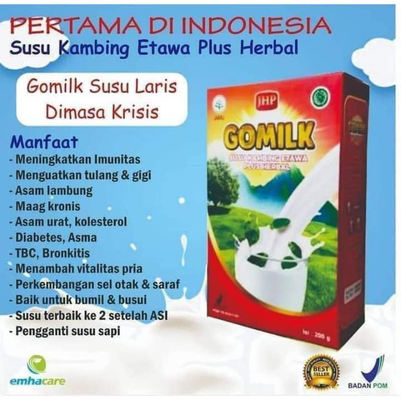 

Ready Gomilk Susu kambing etawa bisa COD