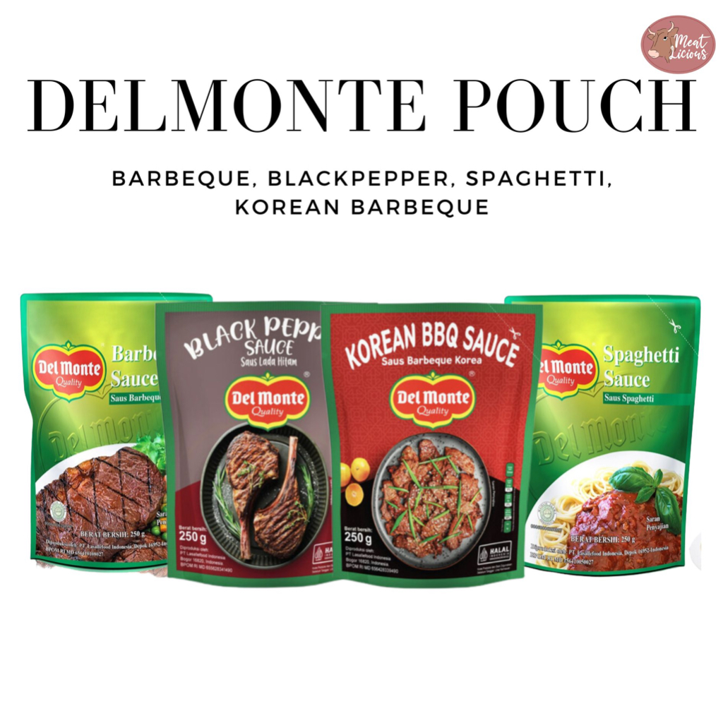 

Delmonte Saus Barbeque / Blackpepper / Spaghetti / Korean barbeque Pouch 250gr