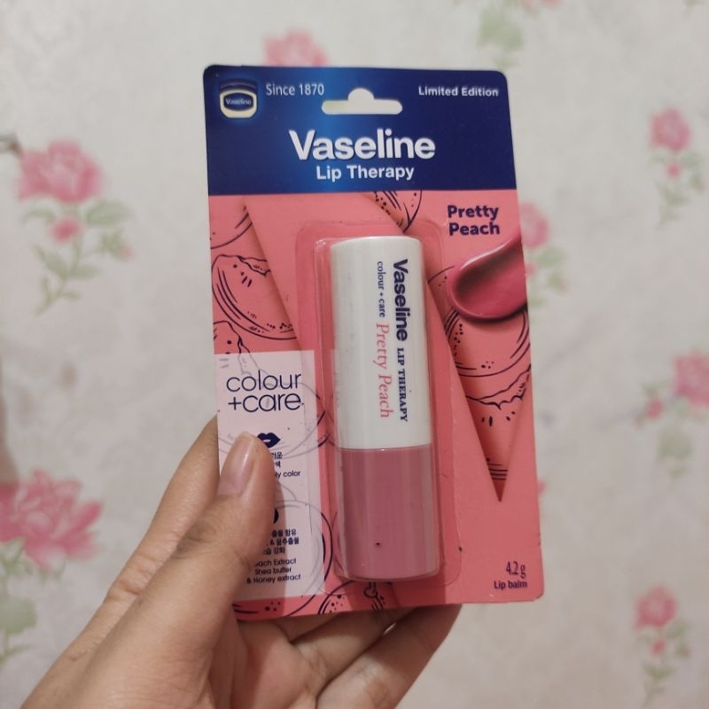 [PO] Vaseline Lip Therapy Preety Peach Lip Balm ORIGINAL 100% KOREA