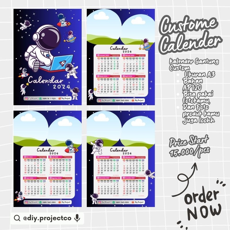 

KALENDER 2024 CUSTOM FOTO UKURAN A3 KALENDER GANTUNG PART 1