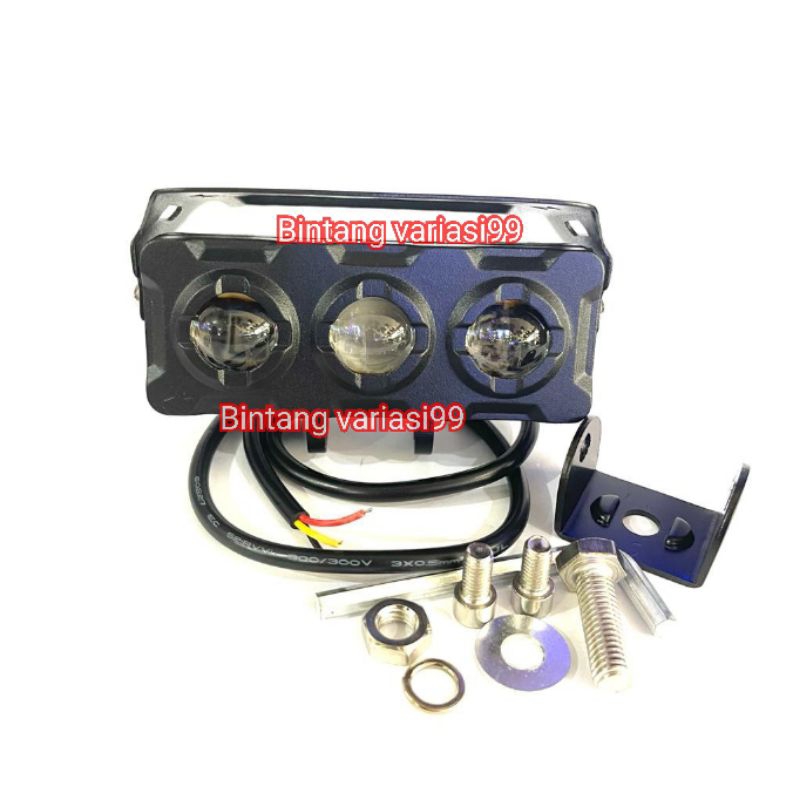 Lampu Tembak Laser 3 Mata Full Alumunium Premium