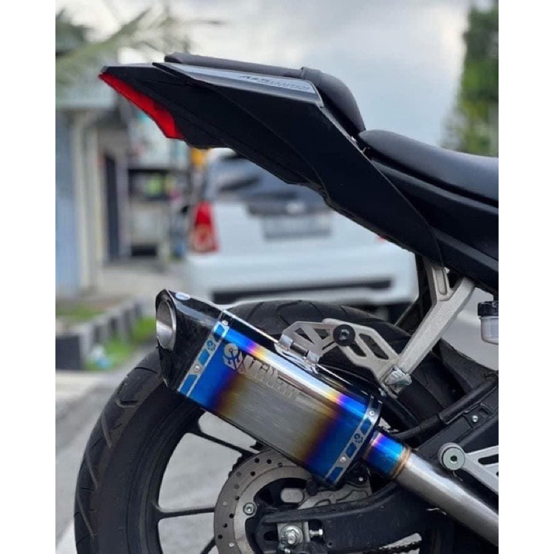 ( ORIGINAL ) KNALPOT VILLAN MV1 BLUE SILINCER ONLY INLET 50/51