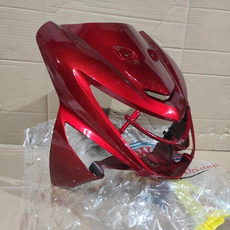 tameng lampu beat pop merah marun merk win panel kap lampu beat pop