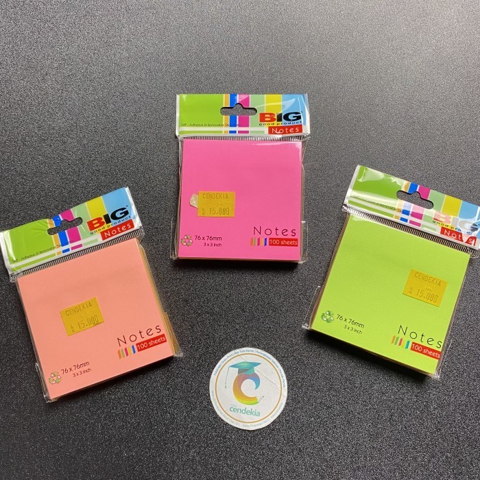 

Sticky Note / Index Mark / Pembatas BIG 76x76 warna tumpuk