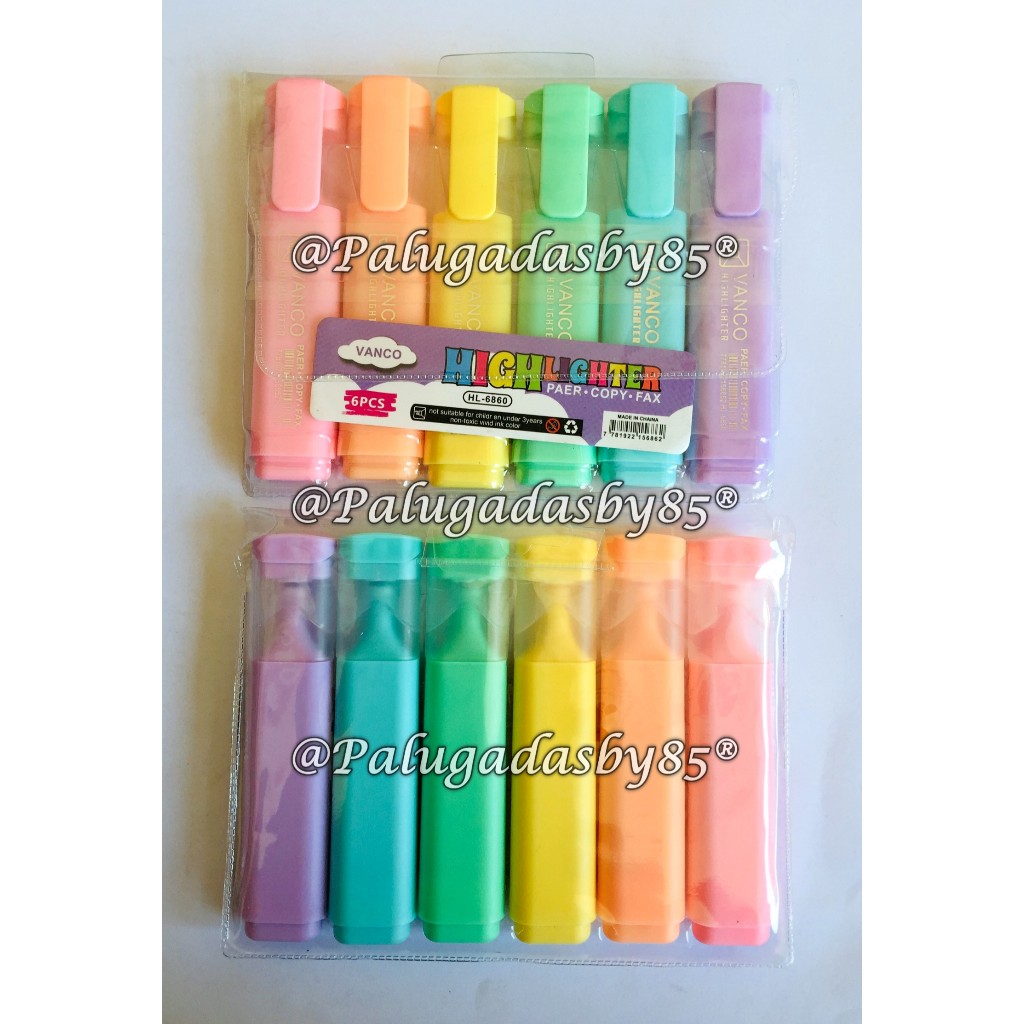 

(1 Set Isi 6 Warna) GROSIR Highlighter VANCO HL-6860 / Vanco Highlighter Set HL-6860 / Highlighter Penanda Berwarna Vanco HL 6860 / Vanco HL6860