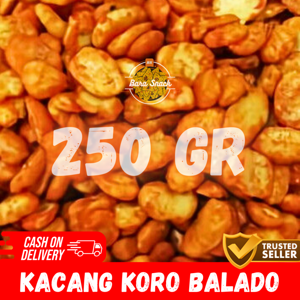 

[ 250gr ] Kacang Koro Kupas Balado Cap Jaipong / Camilan Snack Kiloan Murah