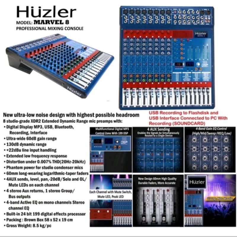 Mixer HÜZLER 8ch // HUZLER MARVEL 8 // Marvel Series