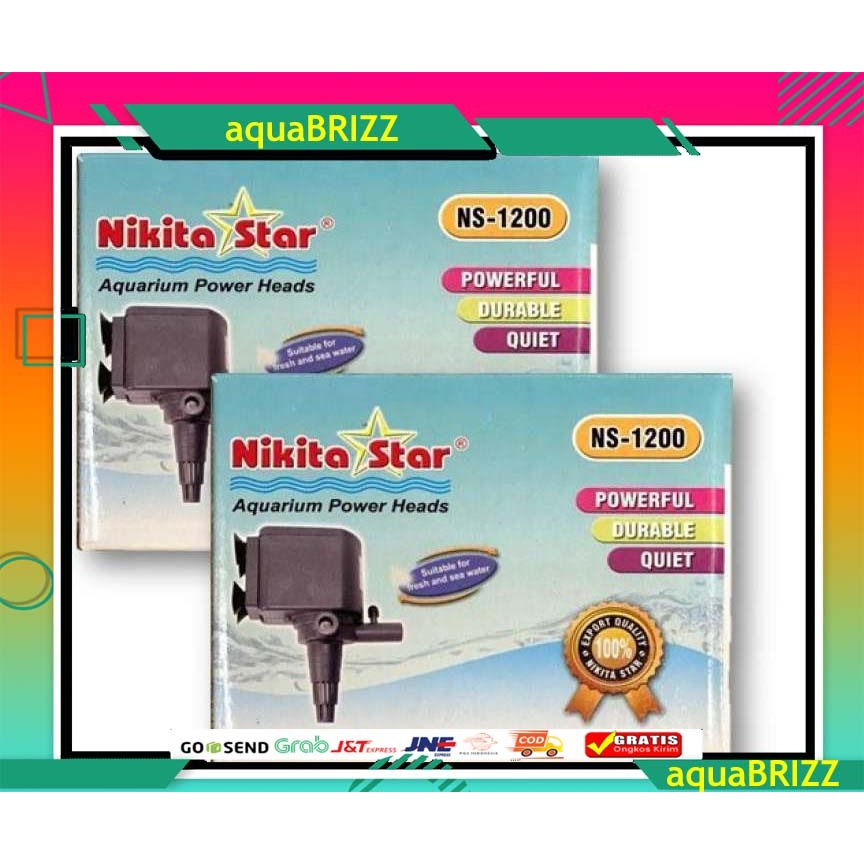 Mesin pompa akuarium aquarium nikita star ns 1200 ns1200 ns-1200 Terjangkau