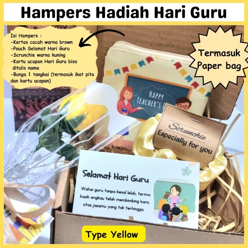 

HAMPERS HARI GURU /HADIAH HARI GURU / GIFT BOX TEACHER'S DAY/ KADO BUAT GURU / BUKET BUNGA / BUNGA 1 TANGKAI / POUCH HARI GURU / DOMPET MINI