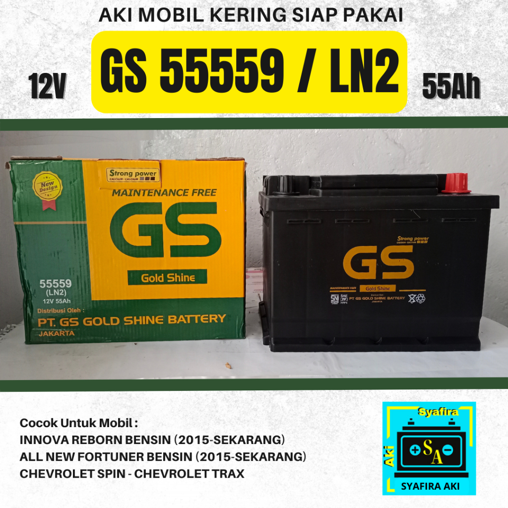 AKI MOBIL CHEVROLET SPIN BENSIN, 55559 / DIN 66 GS MF