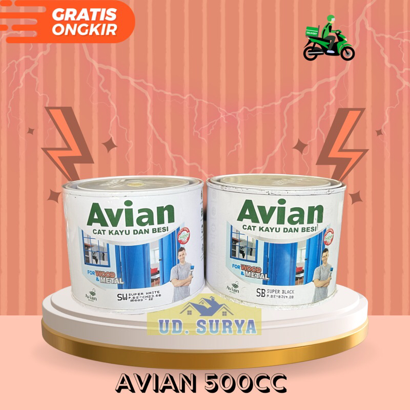 CAT AVIAN 500cc / cat kayu dan besi