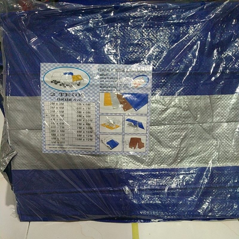 TERPAL PLASTIK 2TRUK A5 (Terpal sakura) UKURAN 3×4