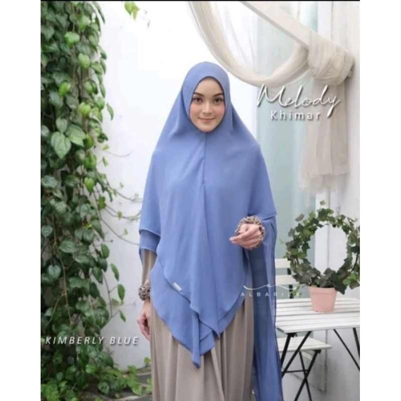Khimar MELODY by ALBARIZK warna kimberly blue (preloved)