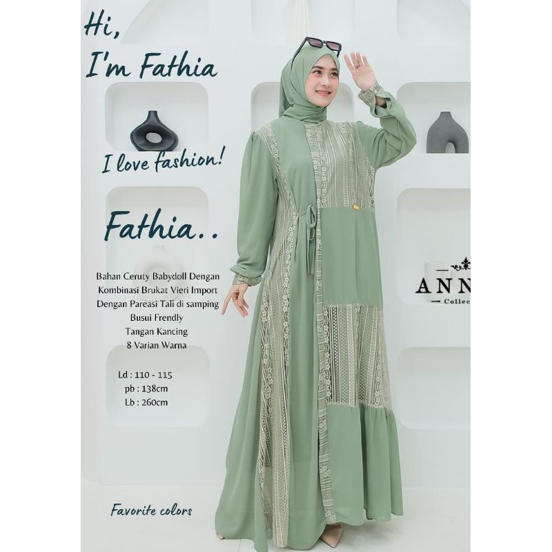 FATHIA DRESS ORY AN NUR COLLECTION/GAMIS FATHIA ORY BY AN NUR/GAMIS CERUTTY MIX BRUKAT BY AN NUR