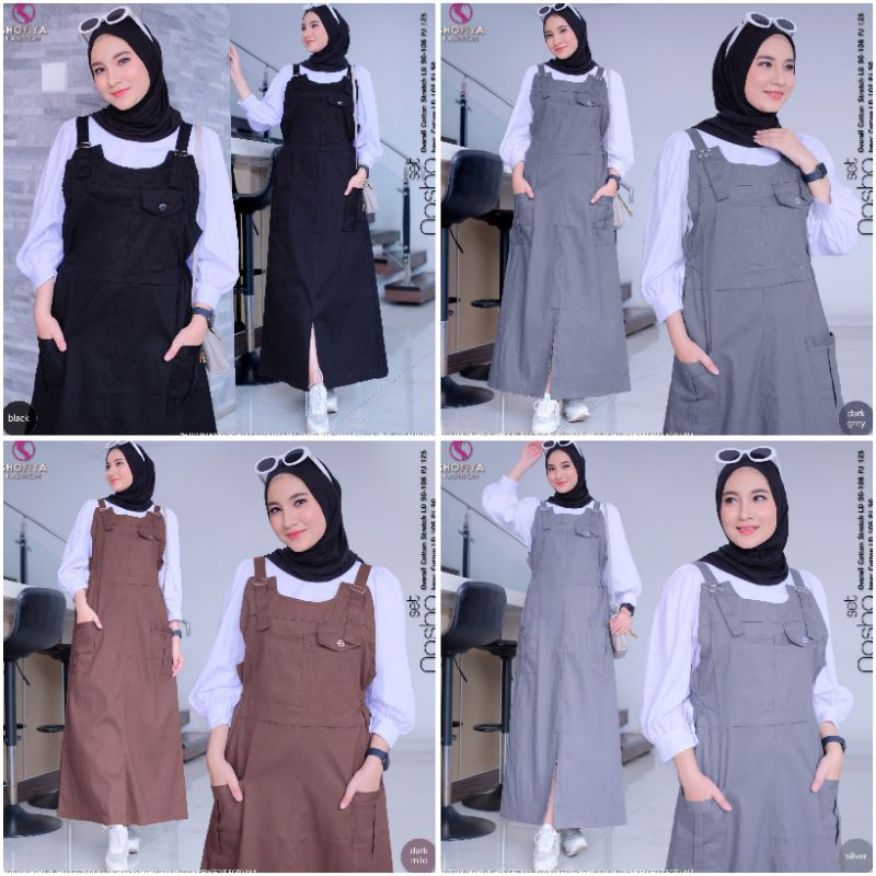 One Set Overall Original Shofiya FS Setelan Outer+ Inner Katun Toyobo Madina Mix Premium / Jenna Nao