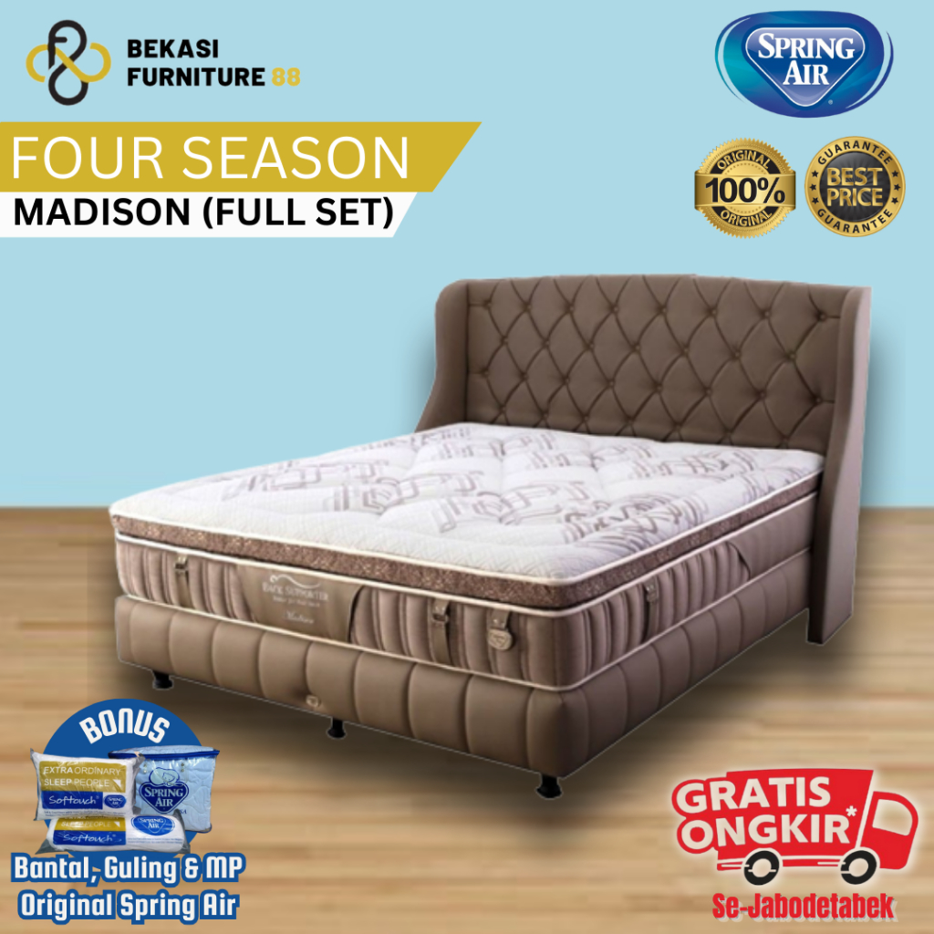 Full Set kasur Spring Air Springbed New Madison (HB Caline)