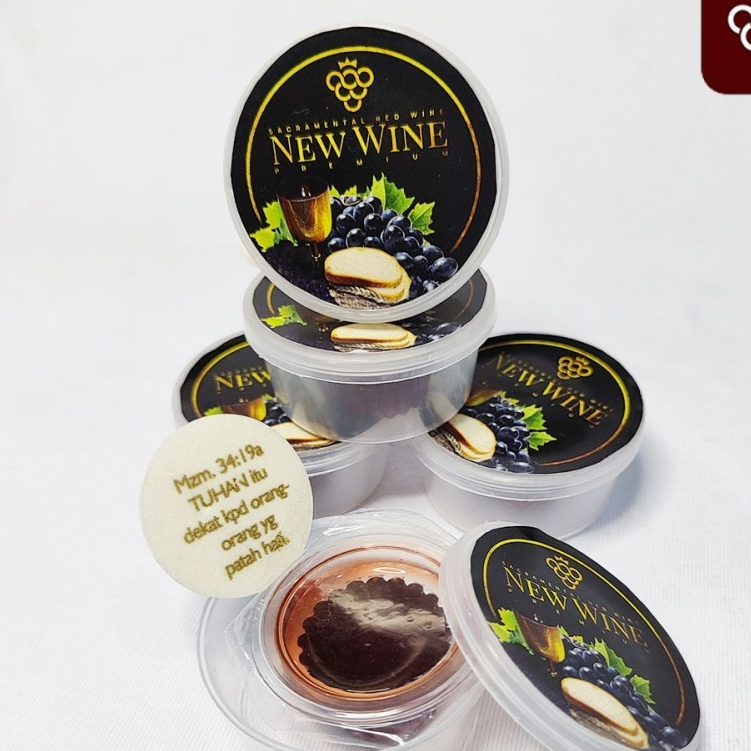 

Minuman Paket Perjamuan Gereja Premium Cup Isi 100+Roti Ayat Kecil