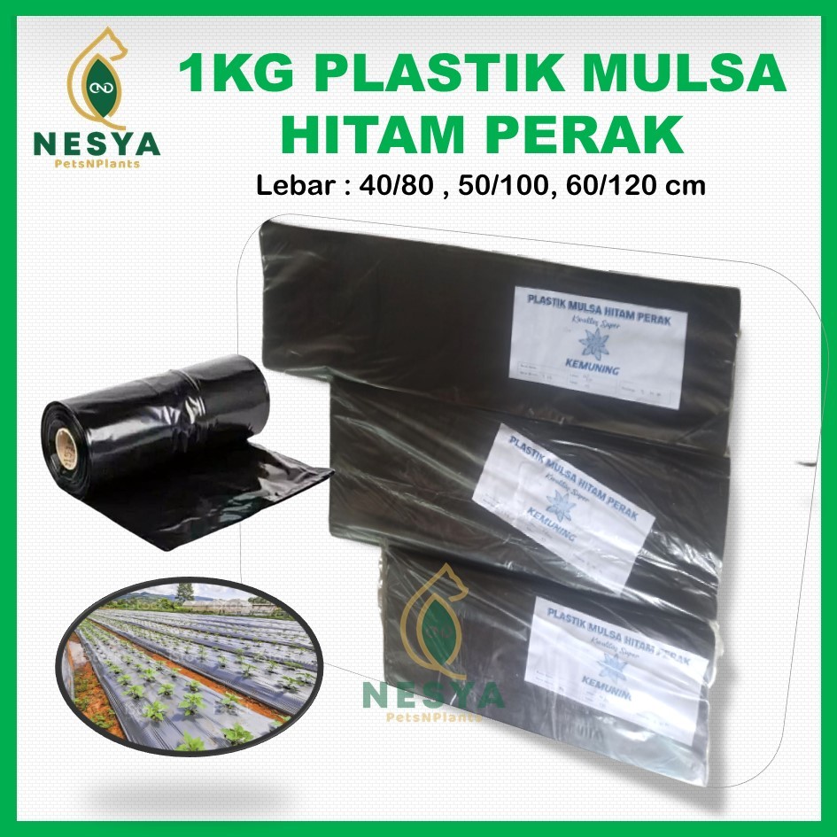 1Kg Plastik Mulsa Hitam Perak Plastik Packing Plastik Mulsa Kiloan Berkualitas