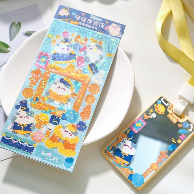 

STIKER HOLOGRAM SHIMMERING PET DIMENSION SHINY DIARY DECO STICKERS