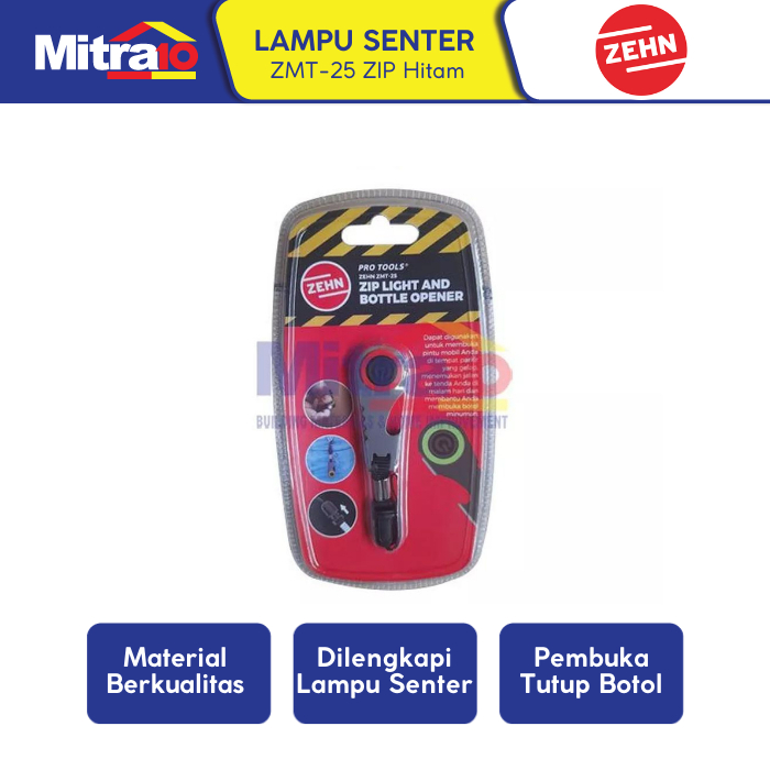 Senter  Pembuka Botol Zehn Hitam ZMT-25 - Multi Tool