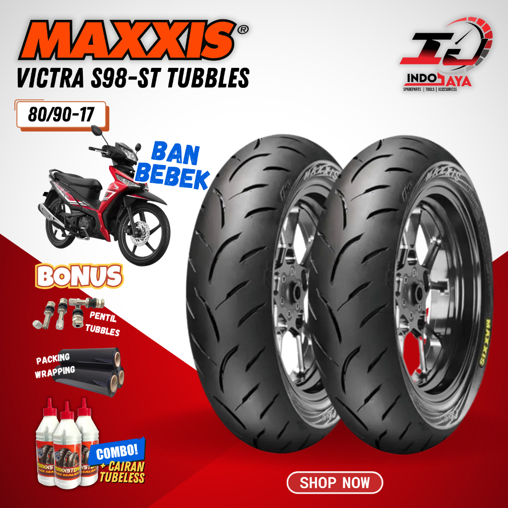 [BAYAR DI TEMPAT] MAXXIS VICTRA 80 / 90 - 17 / BAN MAXXIS 80/90-17 / 80-90-17 TUBELESS BAN LUAR / BA