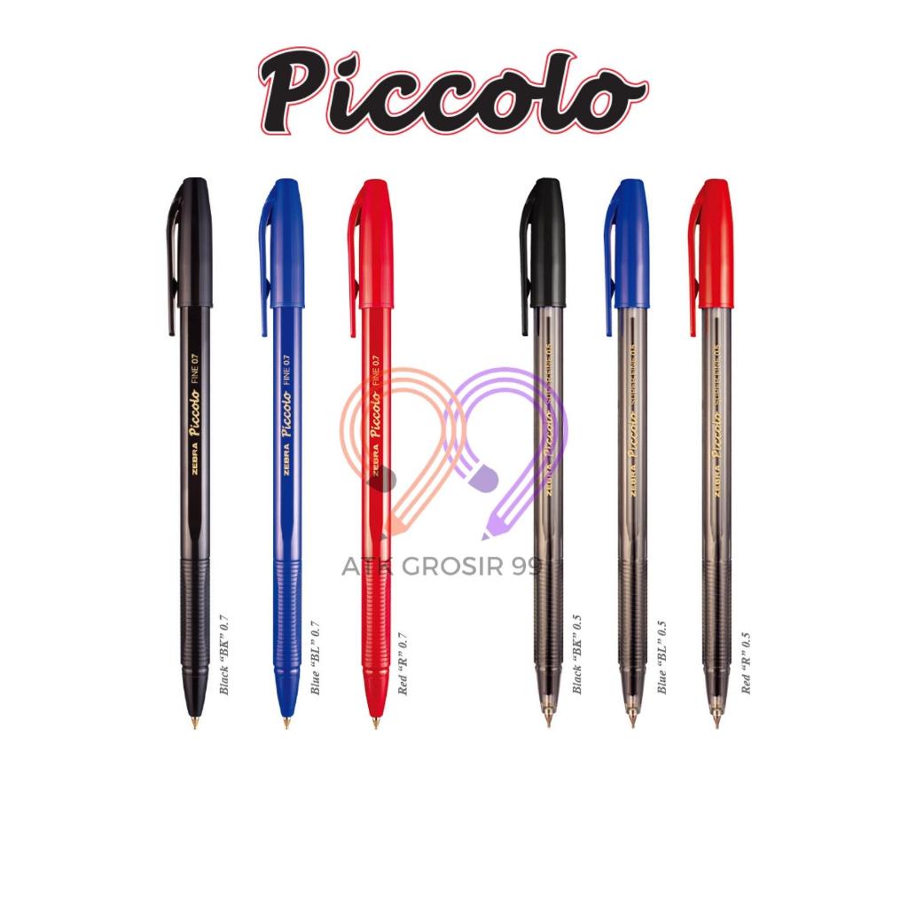 

Pulpen Semi Gel Piccolo Zebra Fine Tip 0.5 & 0.7 mm Tinta Warna Hitam Biru Merah - Jual Eceran