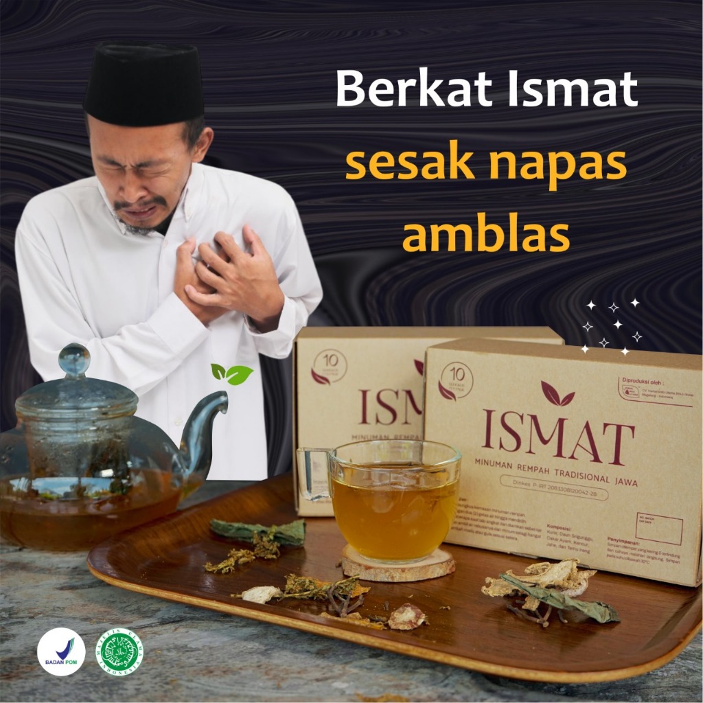 

ISMAT Minuman Rempah Obat Batuk Asma Sesak Nafas Sakit Tenggorokan Paling Ampuh 100% Original Herbal