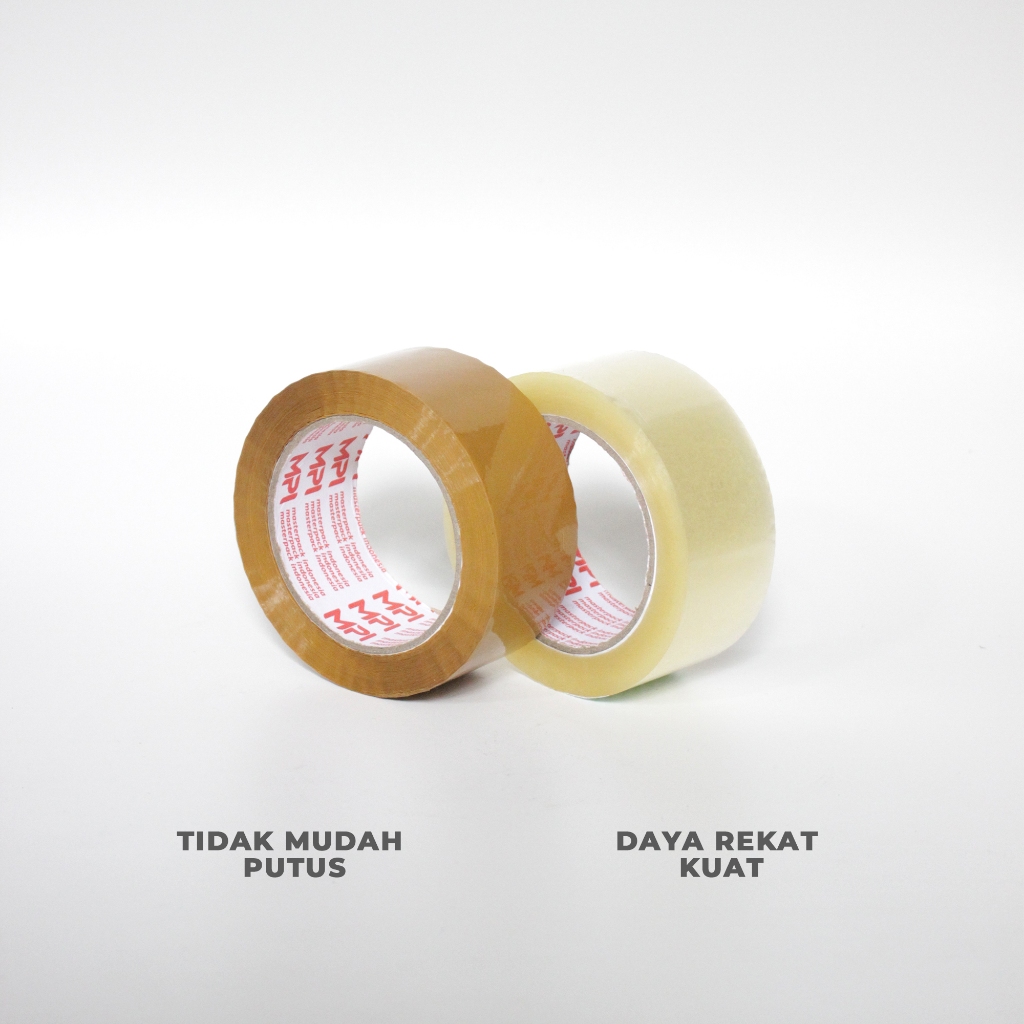 

Lakban Bening 48mm x100 Yard MPI - Lakban Cokelat 48 mm x 100 Yard Master Pack Indonesia