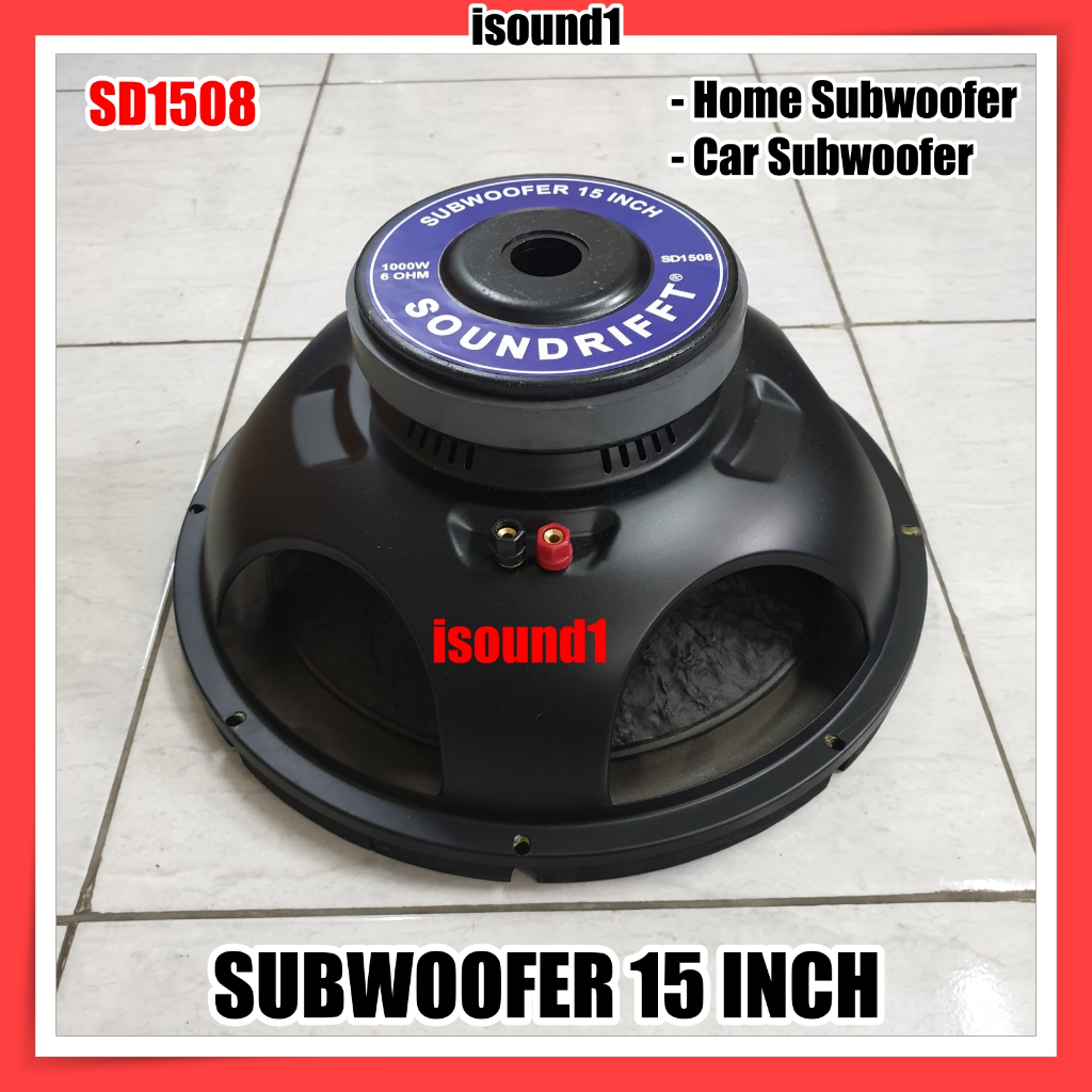 SUBWOOFER 15 INCH SOUNDRIFFT SD1508 SPEAKER SUBWOOFER 15INCH HOME/CAR