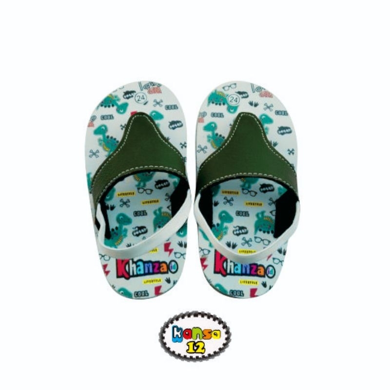 Sandal Anak Jepit Tali Belakang Dinosaurus