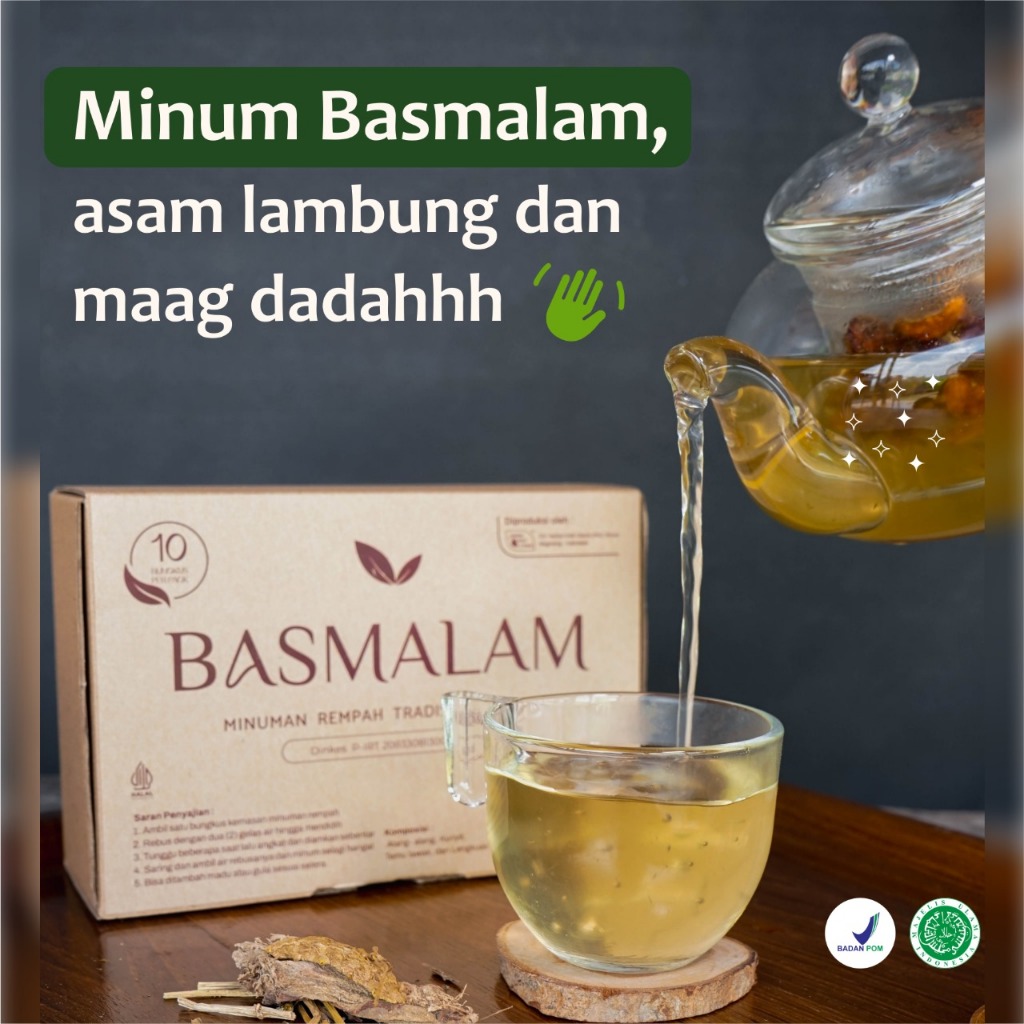 

BASMALAM Beli 1 Gratis 1 Minuman Rempah Obat Maag Gerd Asam Lambung Sakit Perut Temulawak Kunyit Lengkuas Asli Original Herbal Bpom Ampuh