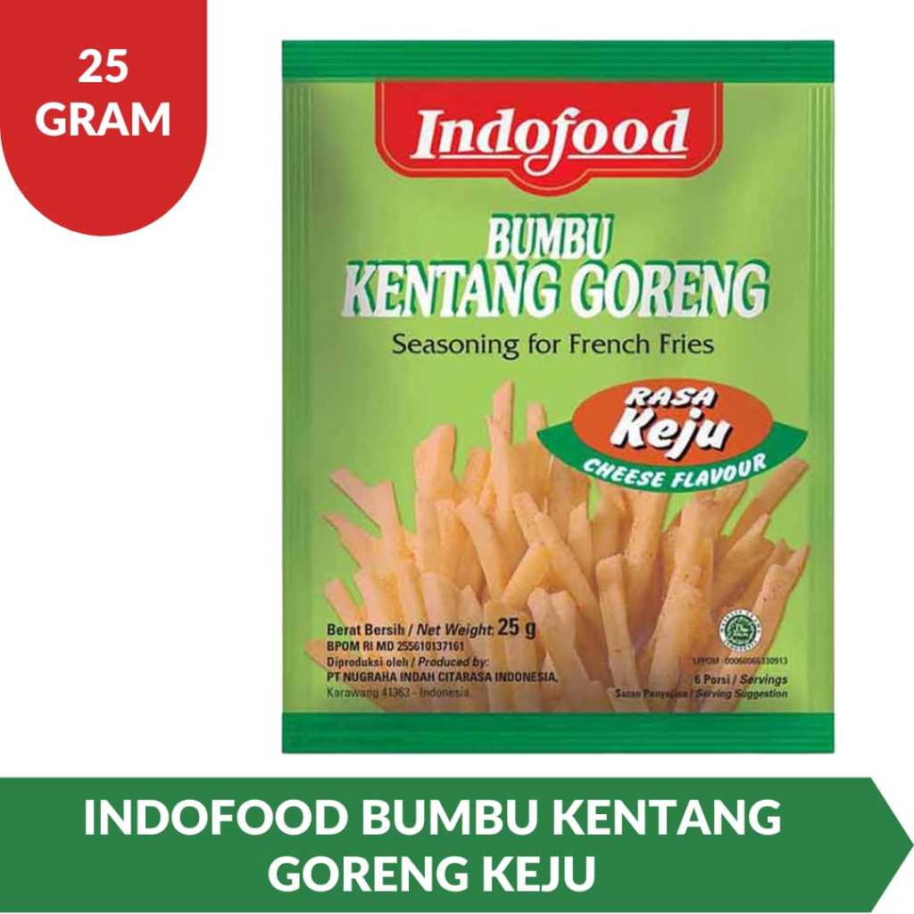 

Indofood Bumbu Kentang Goreng Keju 25 Gram