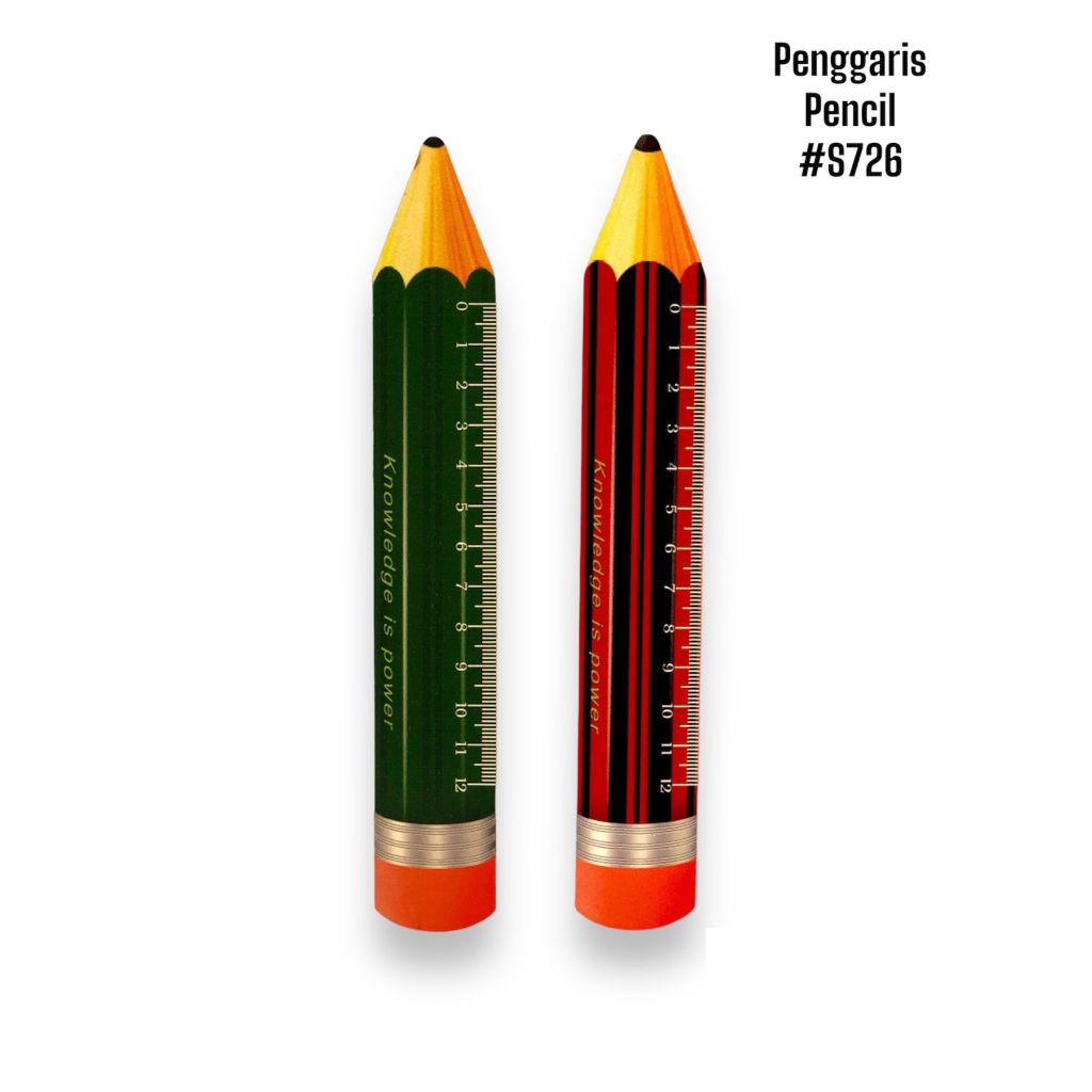 

Penggaris Kayu Impor 12 cm Pencil #S726 Mistar Alat Tulis Sekolah Motif Pensil - Satuan