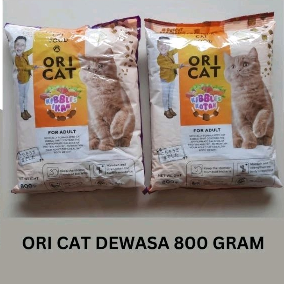 ORI CAT 800gram Makanan untuk Kucing Dewasa Semua Umur/Dryfood Catfood Makanan Kucing Kitten Bayi Ku