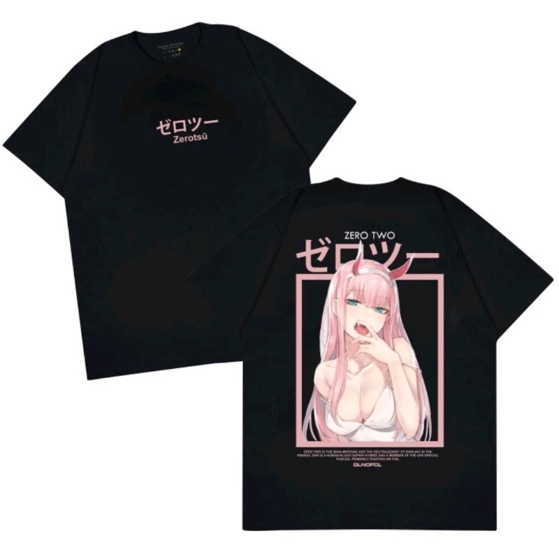 Kaos Baju Anime Zero Two Waifu T-Shirt Distro Unisex