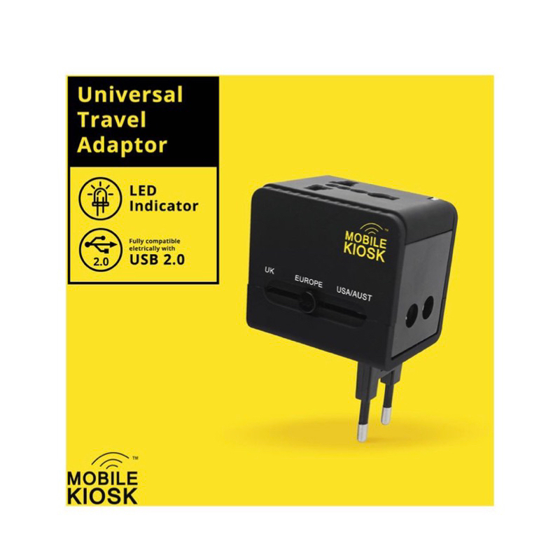 mobile kiosk universal travel adaptor dual USB port