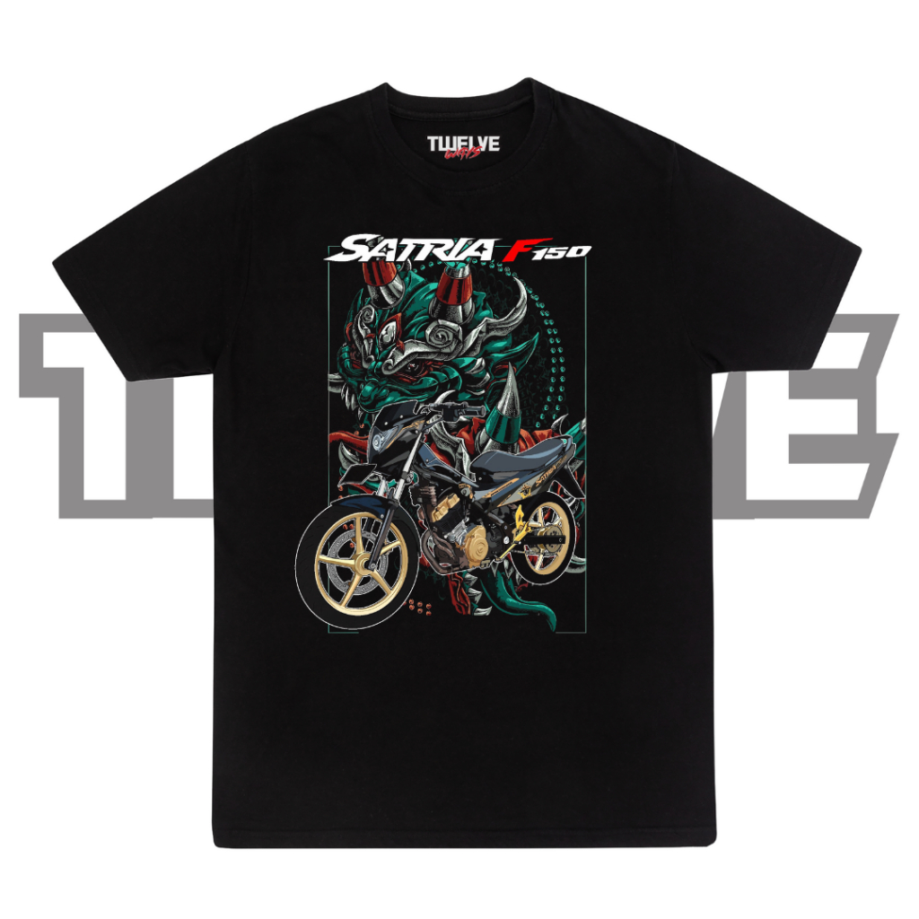 SUZUKI SATRIA F 150 FUFI | Black Reguler T Shirt | Kaos Motor Bikers | Atasan Pria Wanita | Baju Cew