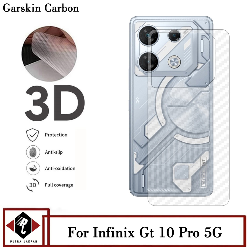 GARSKIN Sticker Carbon Infinix Hot 10S NFC/10T/12 Pro/12i/Hot 20 5G/GT 10 Pro/Hot 12/Hot 12 Play/Hot 11/Hot 11s/Hot 11S/Note 11 Skin Carbon Transparan Fiber