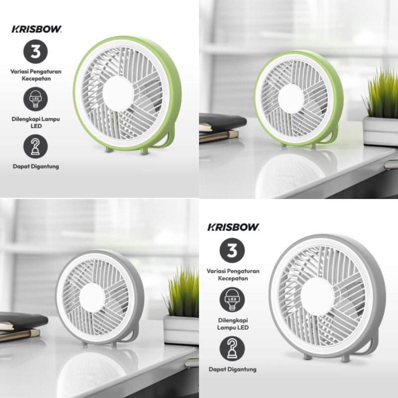 KRISBOW KIPAS ANGIN DENGAN LAMPU DARURAT 6INCI/ACE KRISBOW EMERGENCY FAN/KRISBOW LAMPU EMERGENCY/ACE