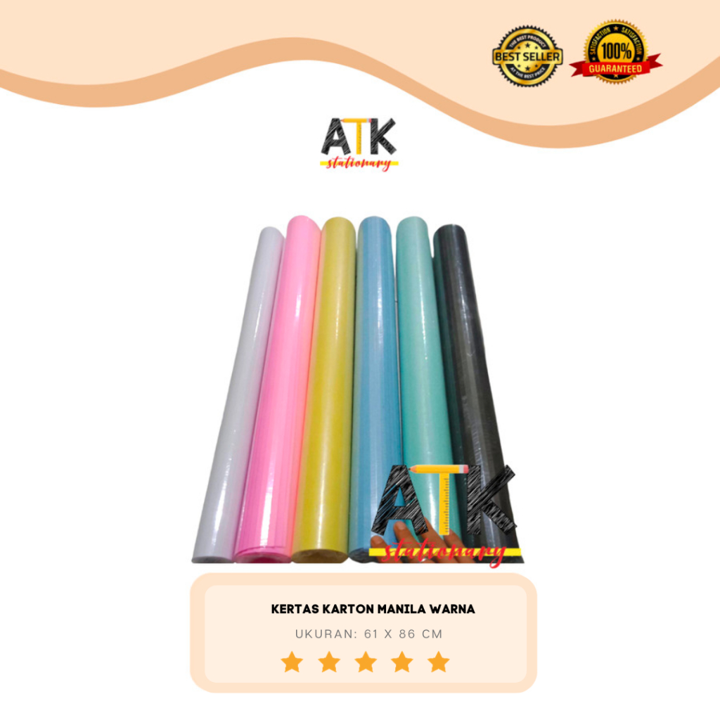 

Karton Manila Warna / Kertas BC / Karton BC Premium Ukuran 61 X 86 CM atk