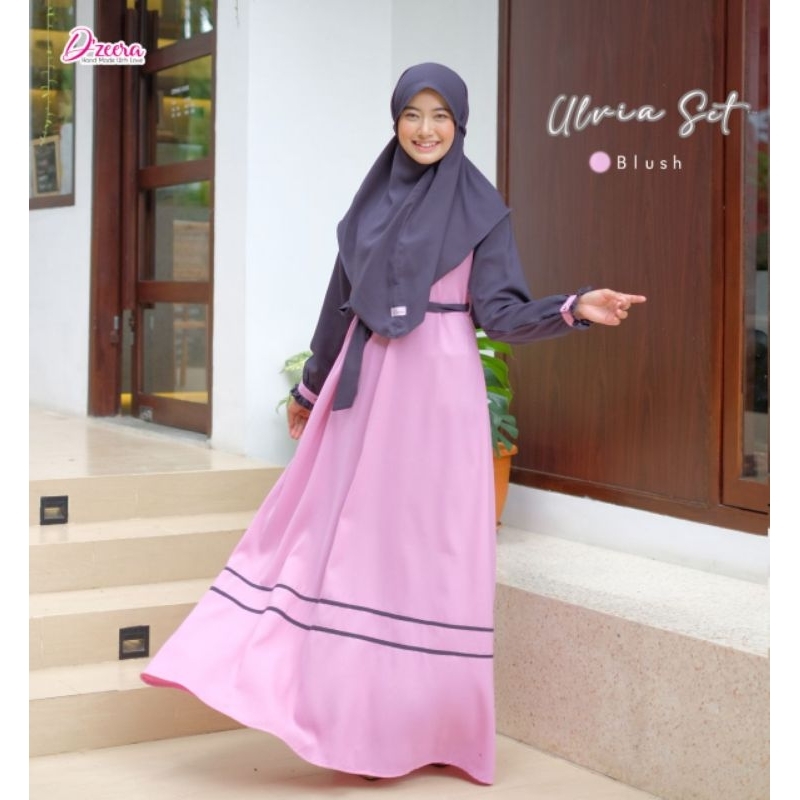 Ulvia Gamis Set Polos 2 warna by D'zeera