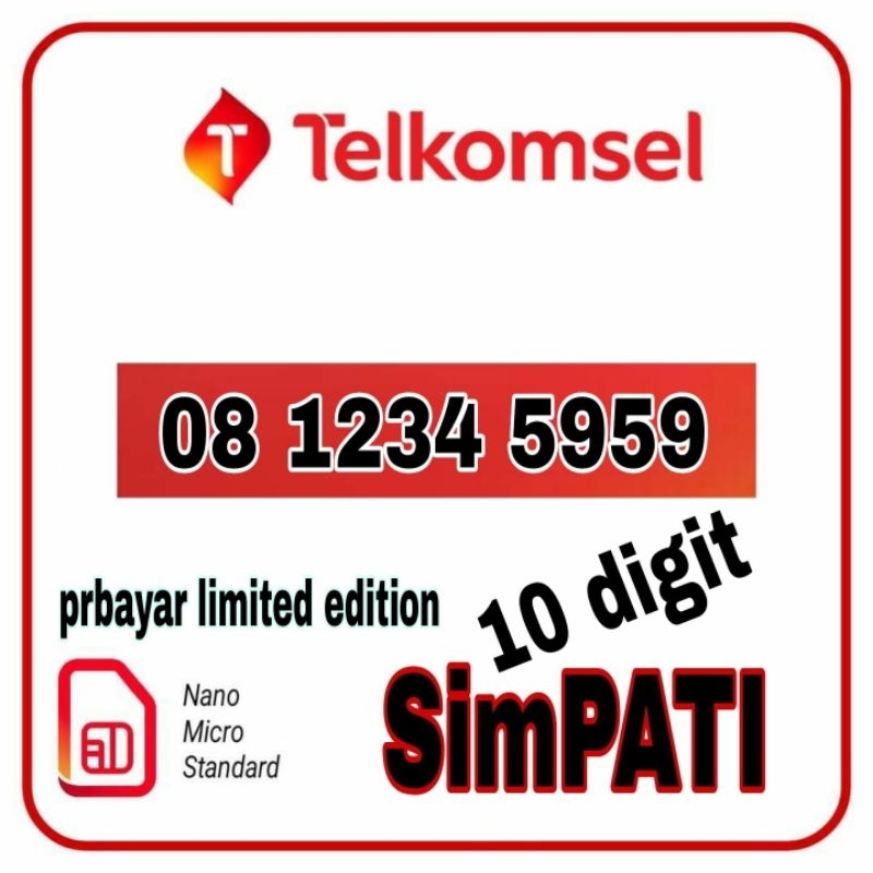 Nomor cantik telkomsel simpati 10digit 10 digit 10angka angka nomer kartu perdana telkomsel simpati 