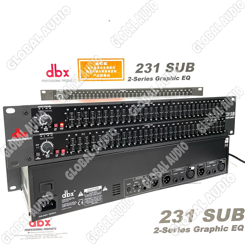 Equaliser DBX 231 Sub Output Subwoofer Grade A Equalizer Dbx231 Plus 2Series Graphic EQ Dbx 231Sub Murah ( Bisa COD )