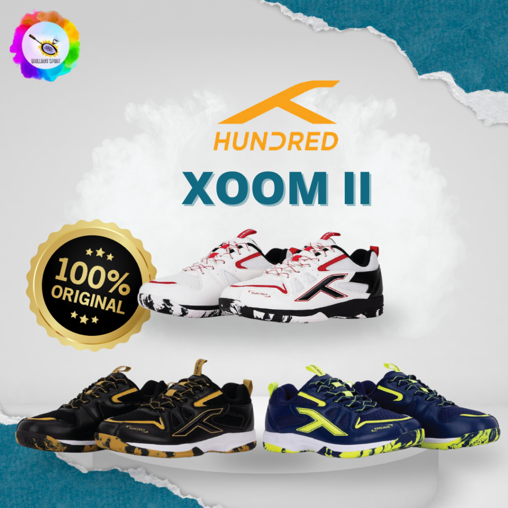SEPATU BADMINTON HUNDRED XOOM II XOOM 2 HNDRD XOOM 2 XOOM II ORIGINAL