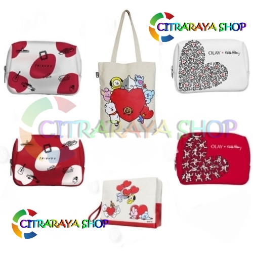 POUCH BT21 KEITH HARING Tas Kosmetik BTS - Cosmetic Bag BT21 -KEIT HARING