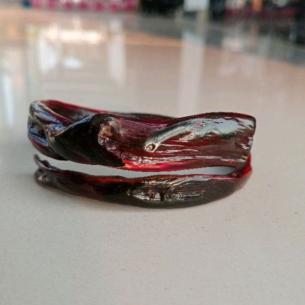 gelang akar Bahar merah/gelang akar Bahar merah tembus cahaya/gelang akar Bahar merah asli/gelang ak