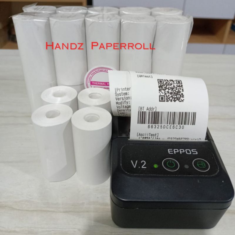 

KERTAS THERMAL EDC POLOS UK. 58X30 / 57X30 PAKET 10ROLL / 1PACK
