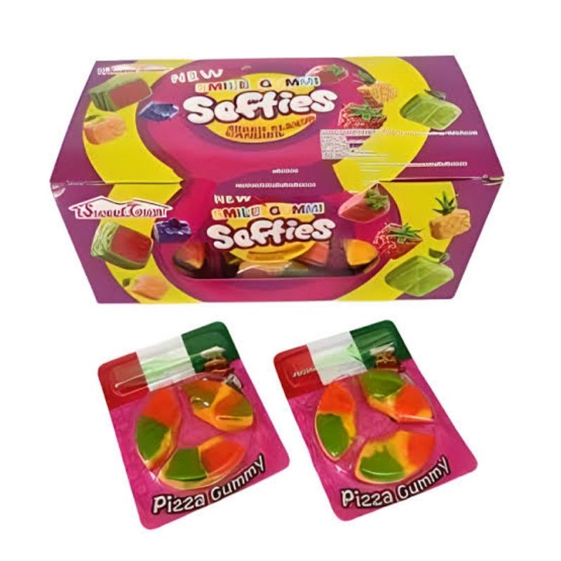 

Permen Lunak Smile Gummi Softies Pizza Gummy Isi 30 Pcs