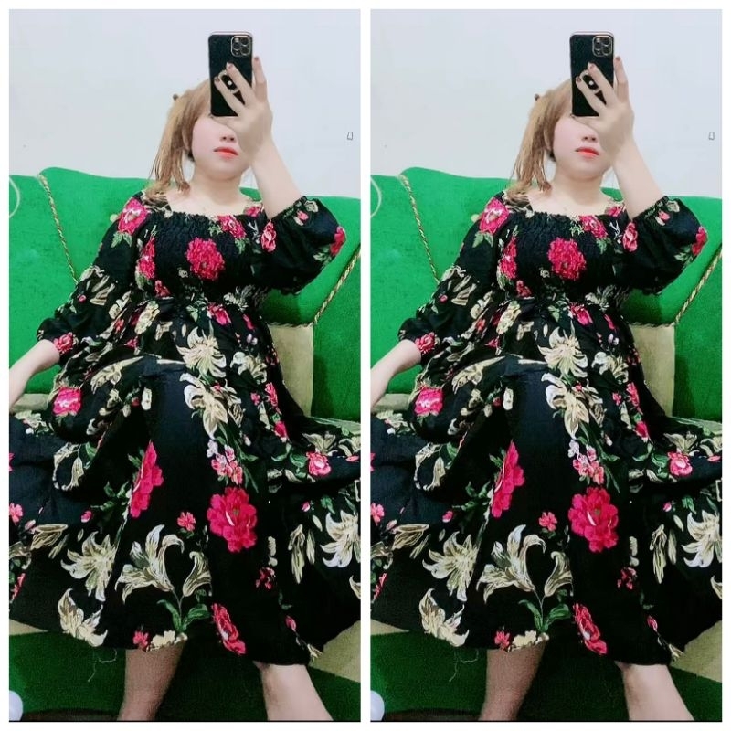 longdres diora bunga bunga cantik