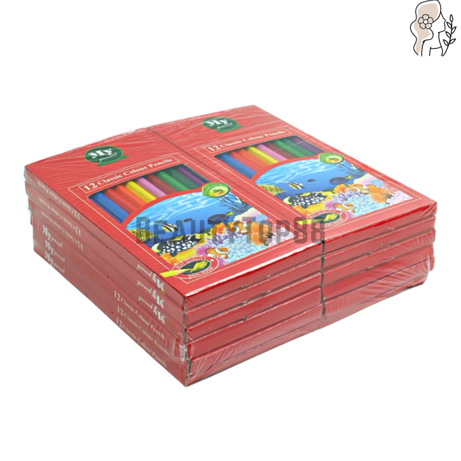 

Buruan Beli Pensil 12 Warna Panjang MY PENCIL / Color Pencil Paper Box Classic / Coloring Set Anak Anak Grosir